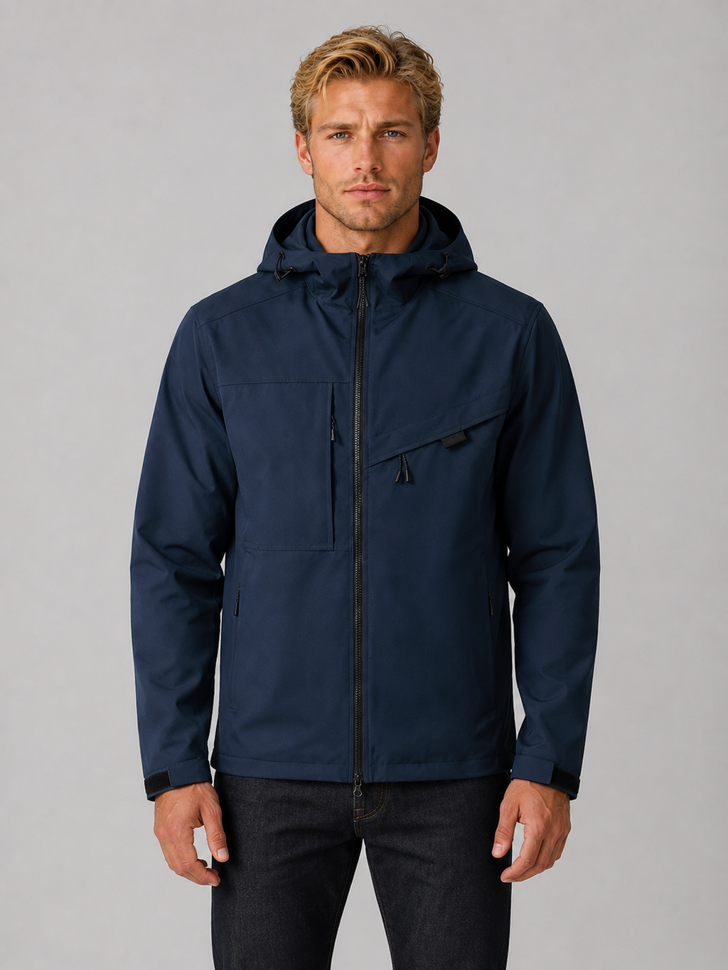 Kacob | Men's Hooded Outdoor Zip-Up Windbreaker