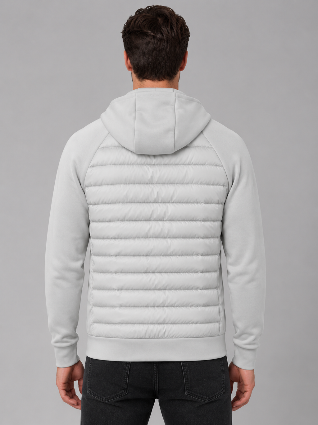 Kacob | Men's Hooded Quilted Zip-Through Jacket