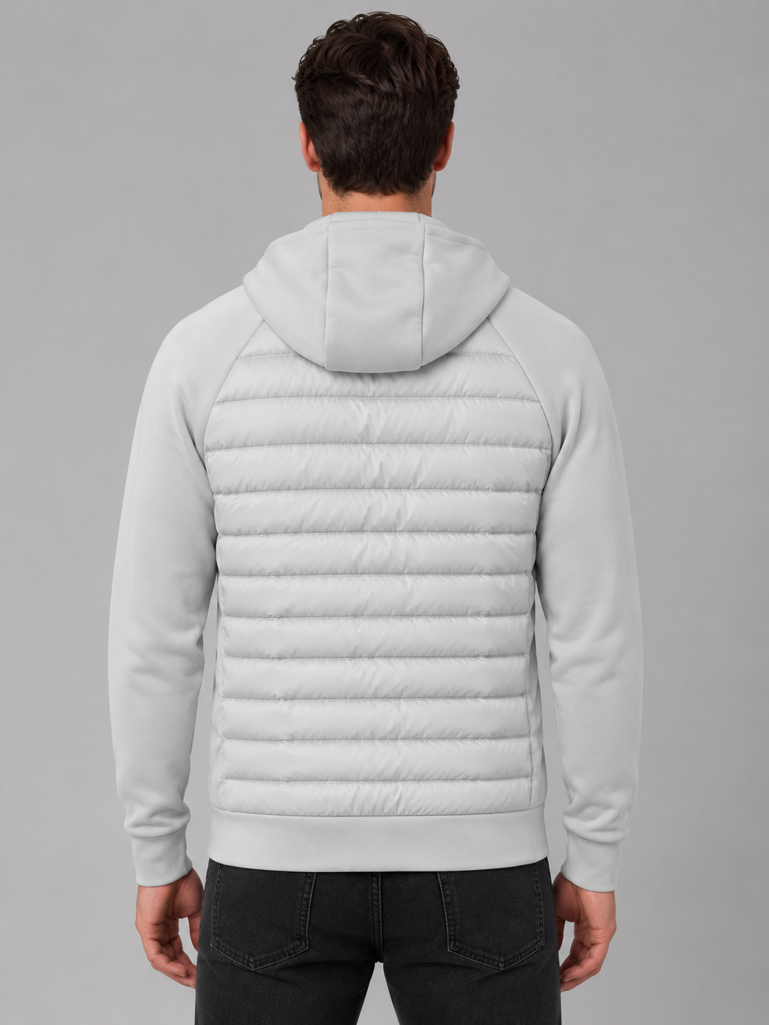 Kacob | Men's Hooded Quilted Zip-Through Jacket