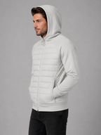 Kacob | Men's Hooded Quilted Zip-Through Jacket