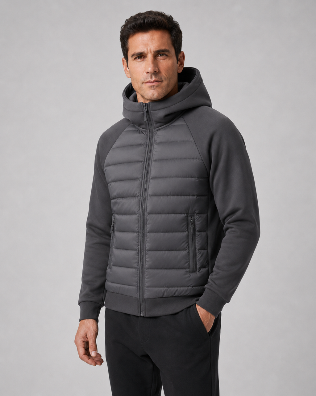 Kacob | Men's Hybrid Hooded Padded Jacket