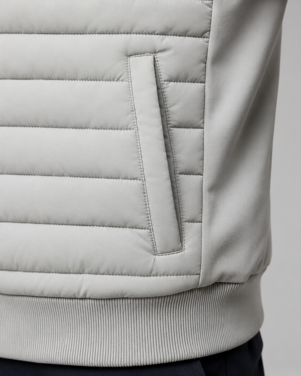Kacob | Men's Hybrid Quilted Knit Sleeve Jacket