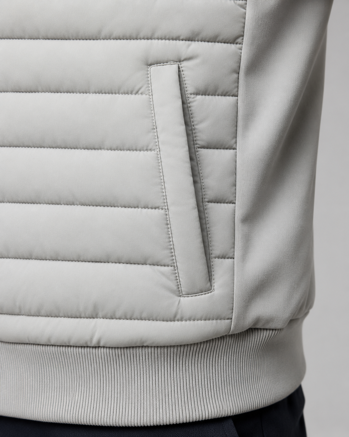 Kacob | Men's Hybrid Quilted Knit Sleeve Jacket