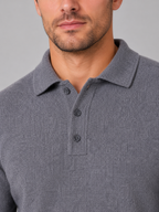 Kacob | Men's Knitted Button Polo Jumper