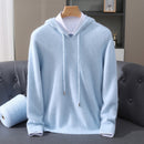 Kacob | Men's Knitted Pullover Hoodie with Drawstring