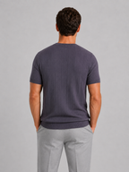 Kacob | Men's Knitted Short Sleeve Crew Neck T-Shirt