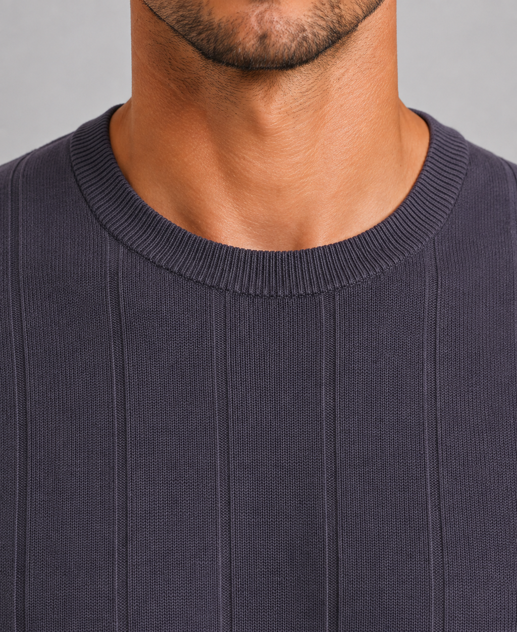 Kacob | Men's Knitted Short Sleeve Crew Neck T-Shirt