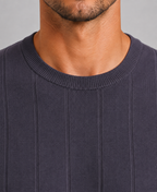 Kacob | Men's Knitted Short Sleeve Crew Neck T-Shirt