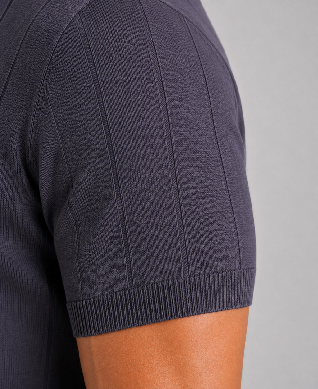 Kacob | Men's Knitted Short Sleeve Crew Neck T-Shirt