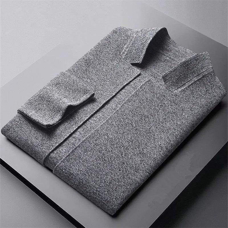 Kacob | Men's Knitted Textured Tailored Cardigan
