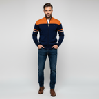 Kacob | Men's Knitted Zip Mock Neck Cardigan