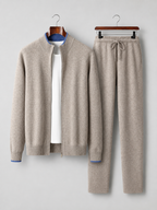 Kacob | Men's Knitted Zip-Up Lounge Co-Ord Set