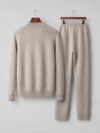 Kacob | Men's Knitted Zip-Up Lounge Co-Ord Set