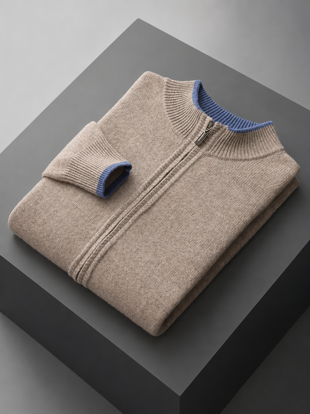 Kacob | Men's Knitted Zip-Up Lounge Co-Ord Set
