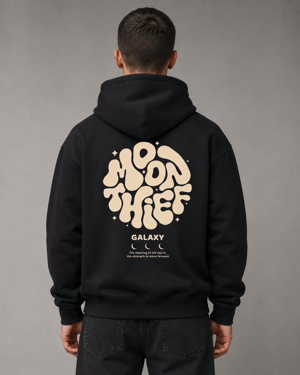 Kacob | Men's Large Back Print Relaxed Pullover Hoodie