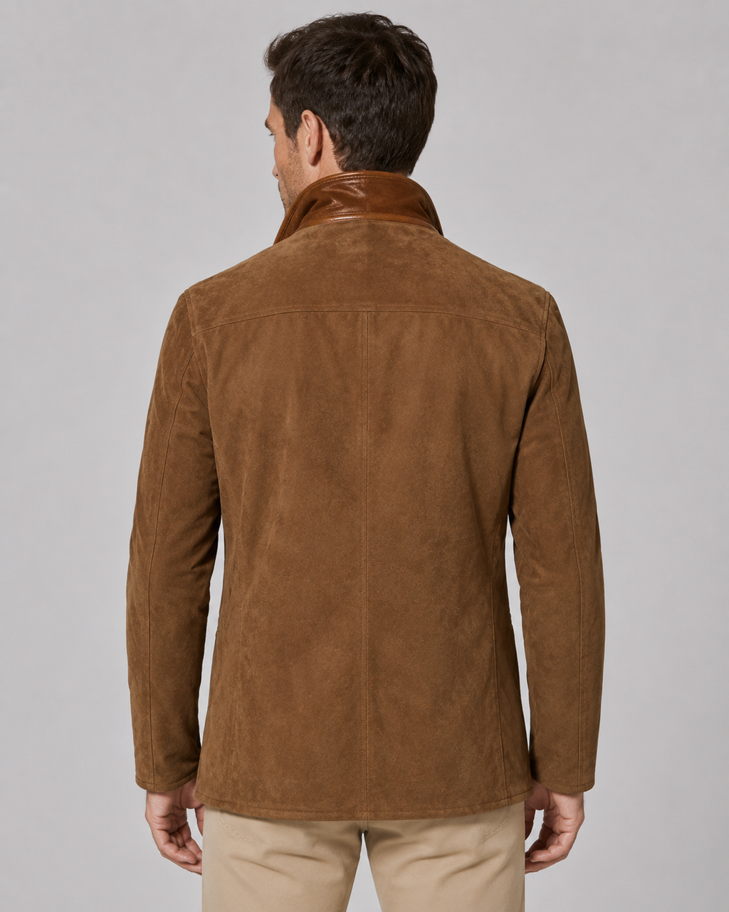 Kacob | Men's Layered Collar Suede-Look Jacket