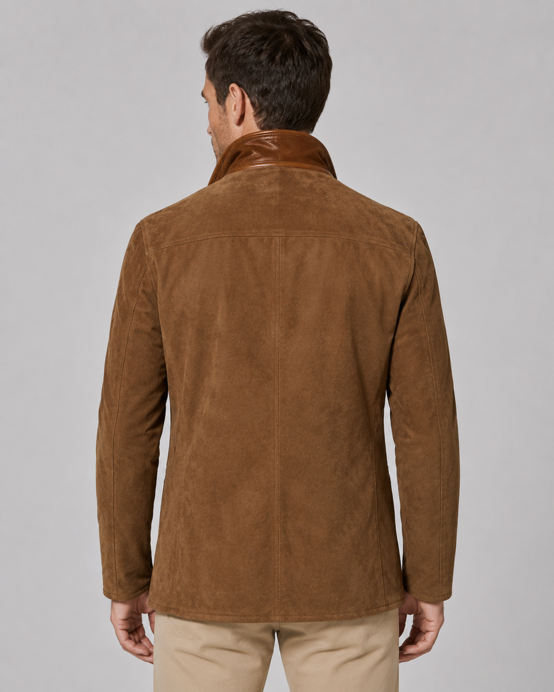 Kacob | Men's Layered Collar Suede-Look Jacket