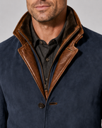 Kacob | Men's Layered Collar Suede-Look Jacket