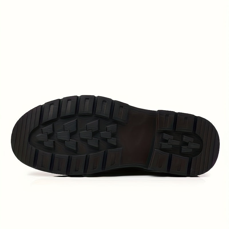 Kacob | Men's Leather Lace-Up Round Toe Shoes