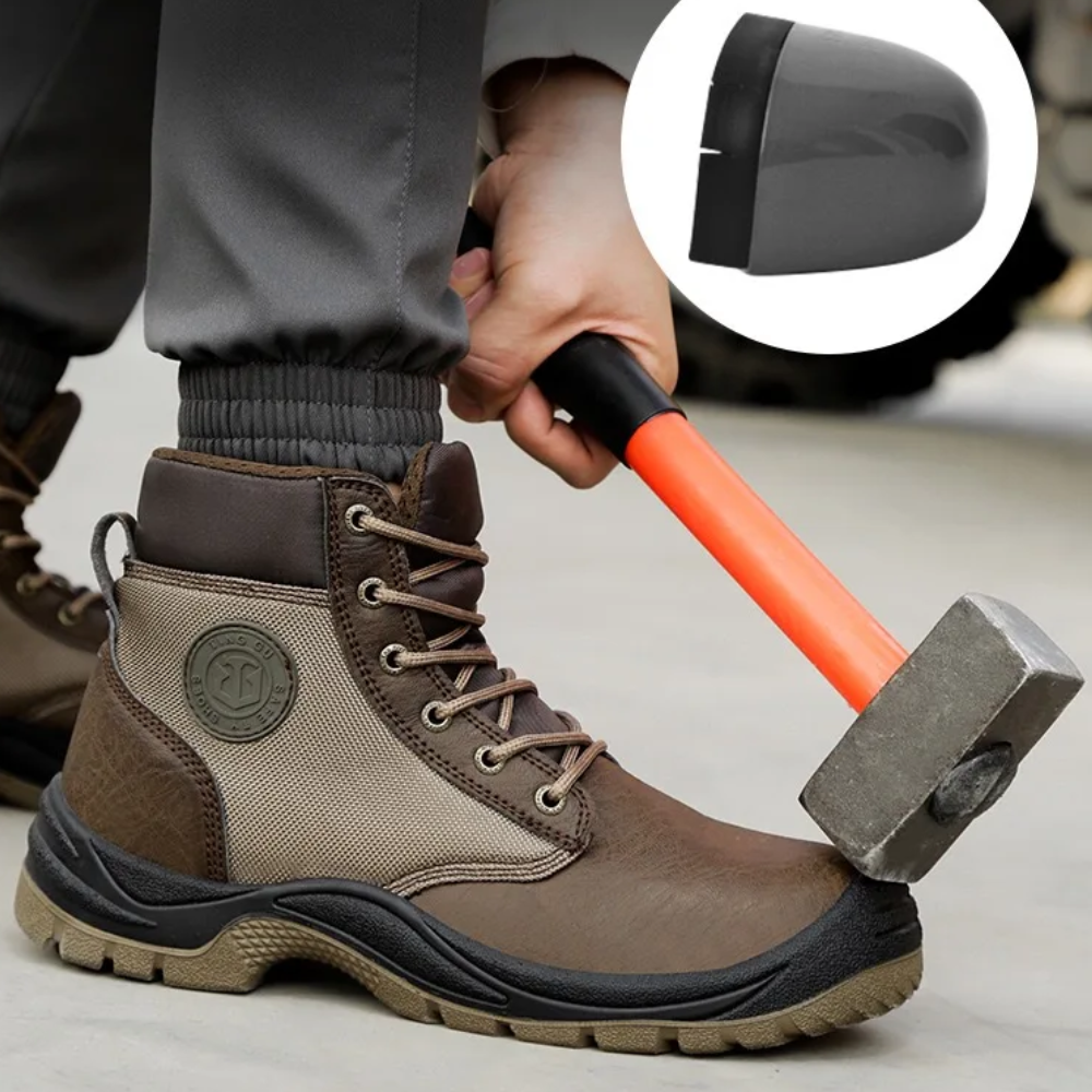 Kacob | Men's Leather Steel Toe Work Boots