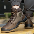 Kacob | Men's Leather Steel Toe Work Boots