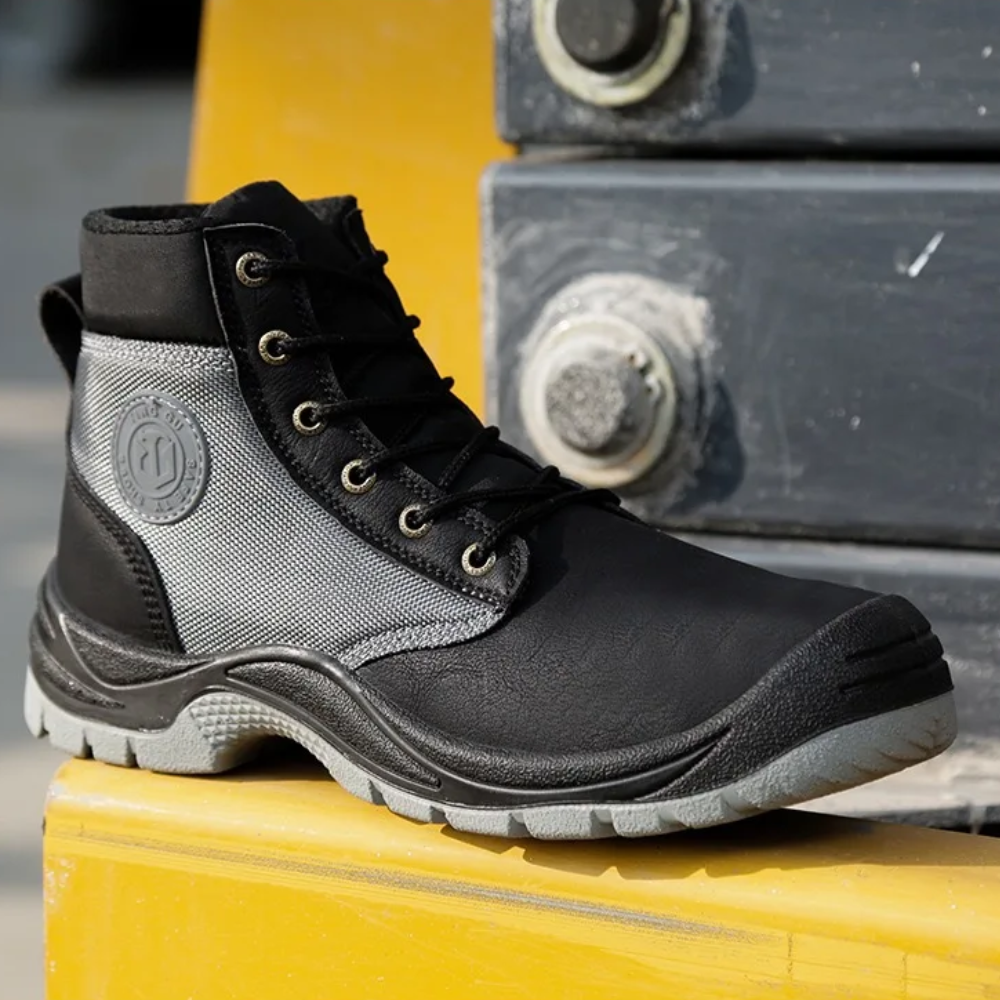 Kacob | Men's Leather Steel Toe Work Boots