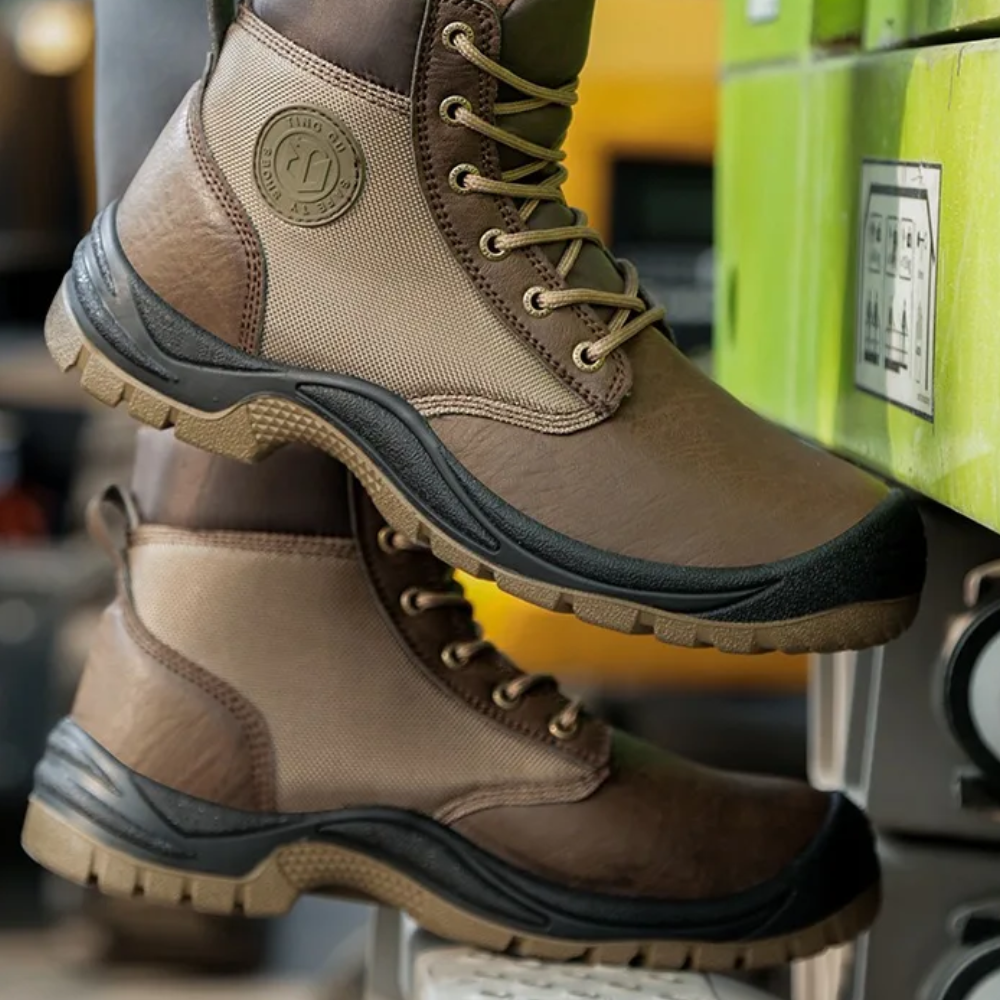 Kacob | Men's Leather Steel Toe Work Boots
