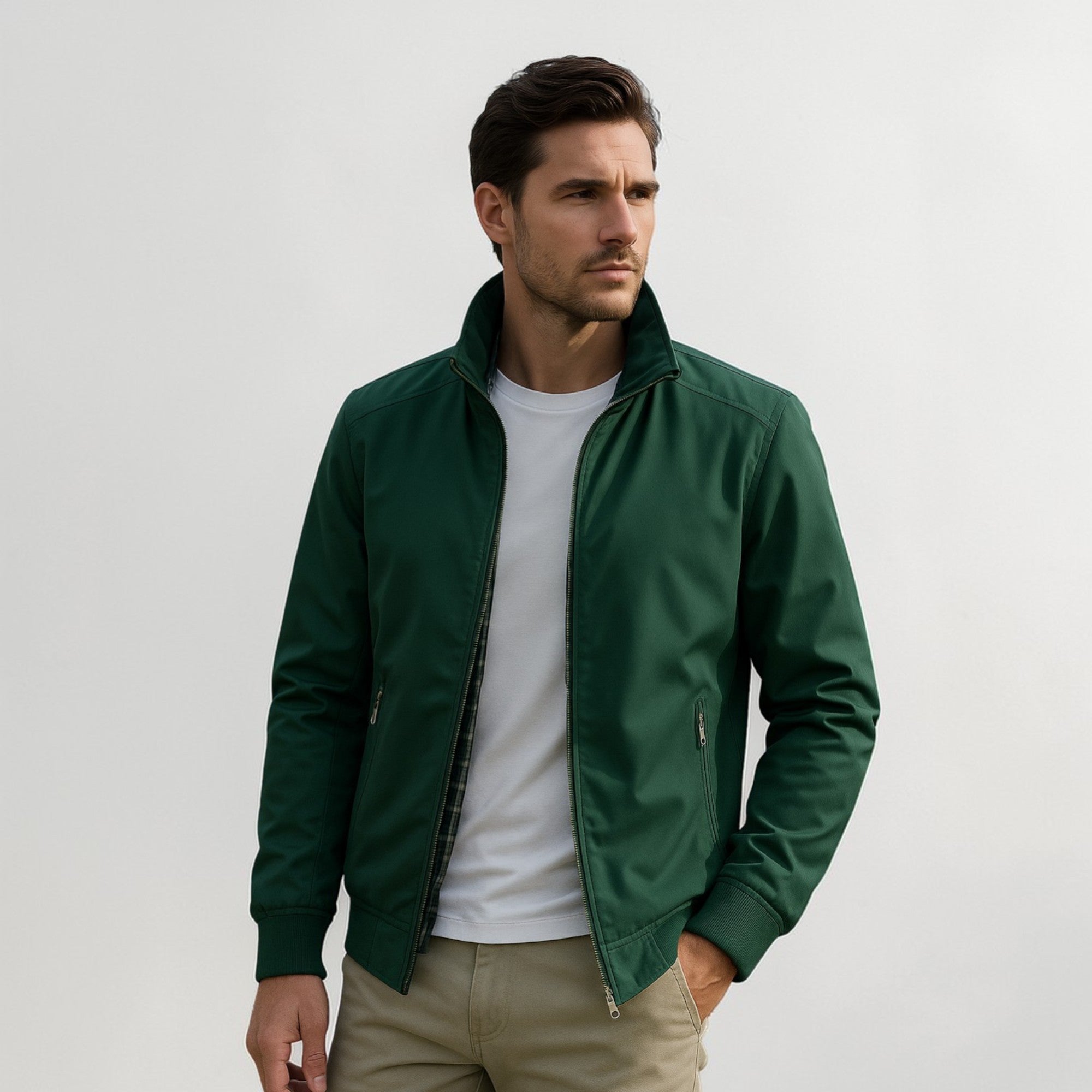 Kacob | Men's Lightweight Zip-Up Blouson Jacket