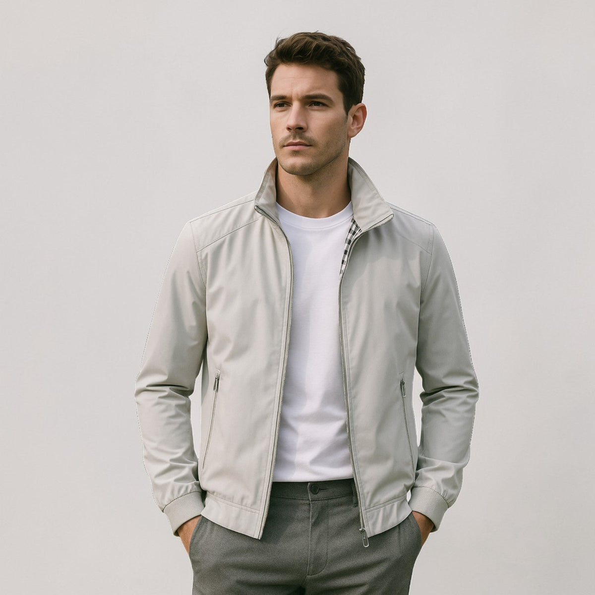 Kacob | Men's Lightweight Zip-Up Blouson Jacket