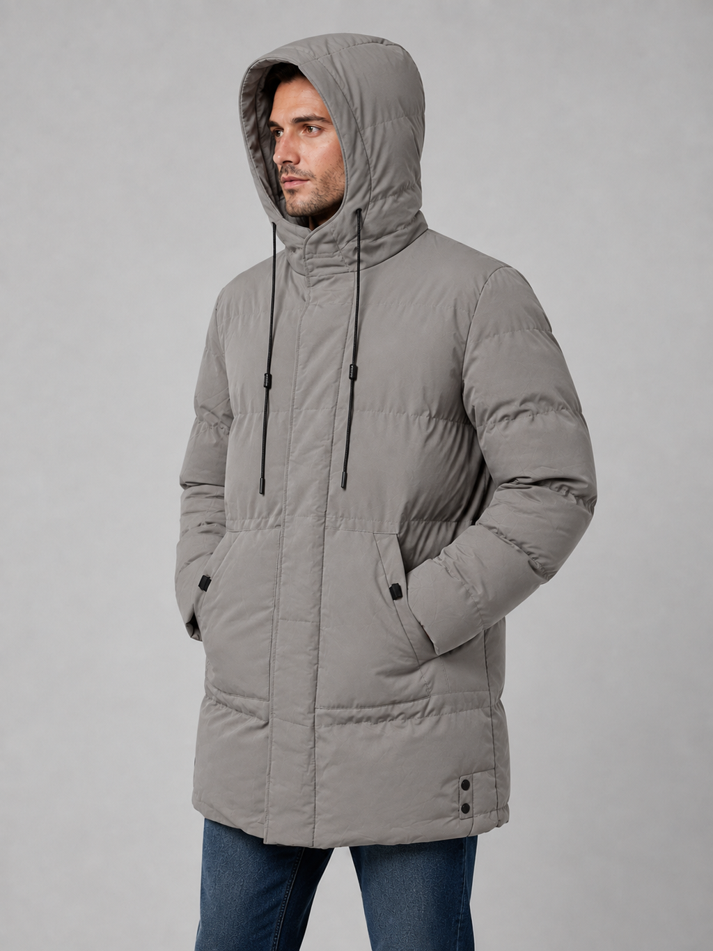 Kacob | Men's Longline Hooded Padded Parka