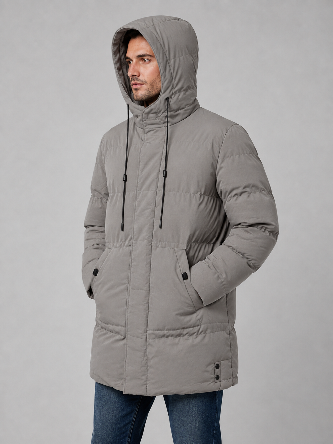 Kacob | Men's Longline Hooded Padded Parka