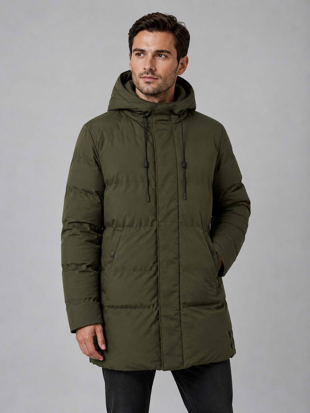 Kacob | Men's Longline Hooded Padded Parka