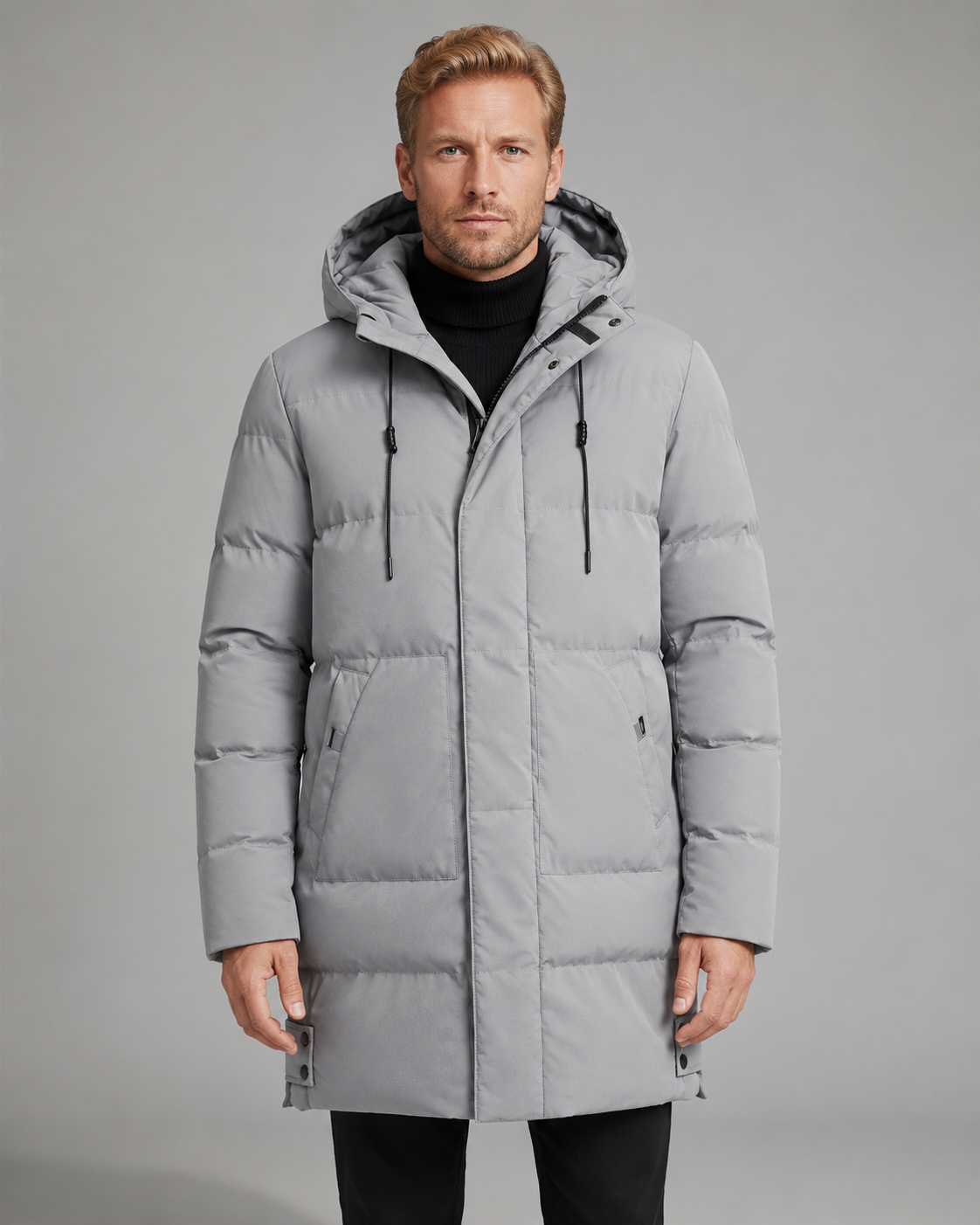 Kacob | Men's Longline Hooded Puffer Coat