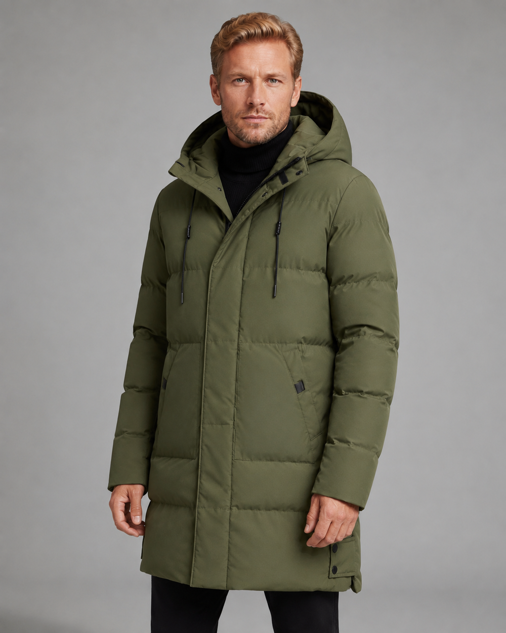 Kacob | Men's Longline Hooded Puffer Coat