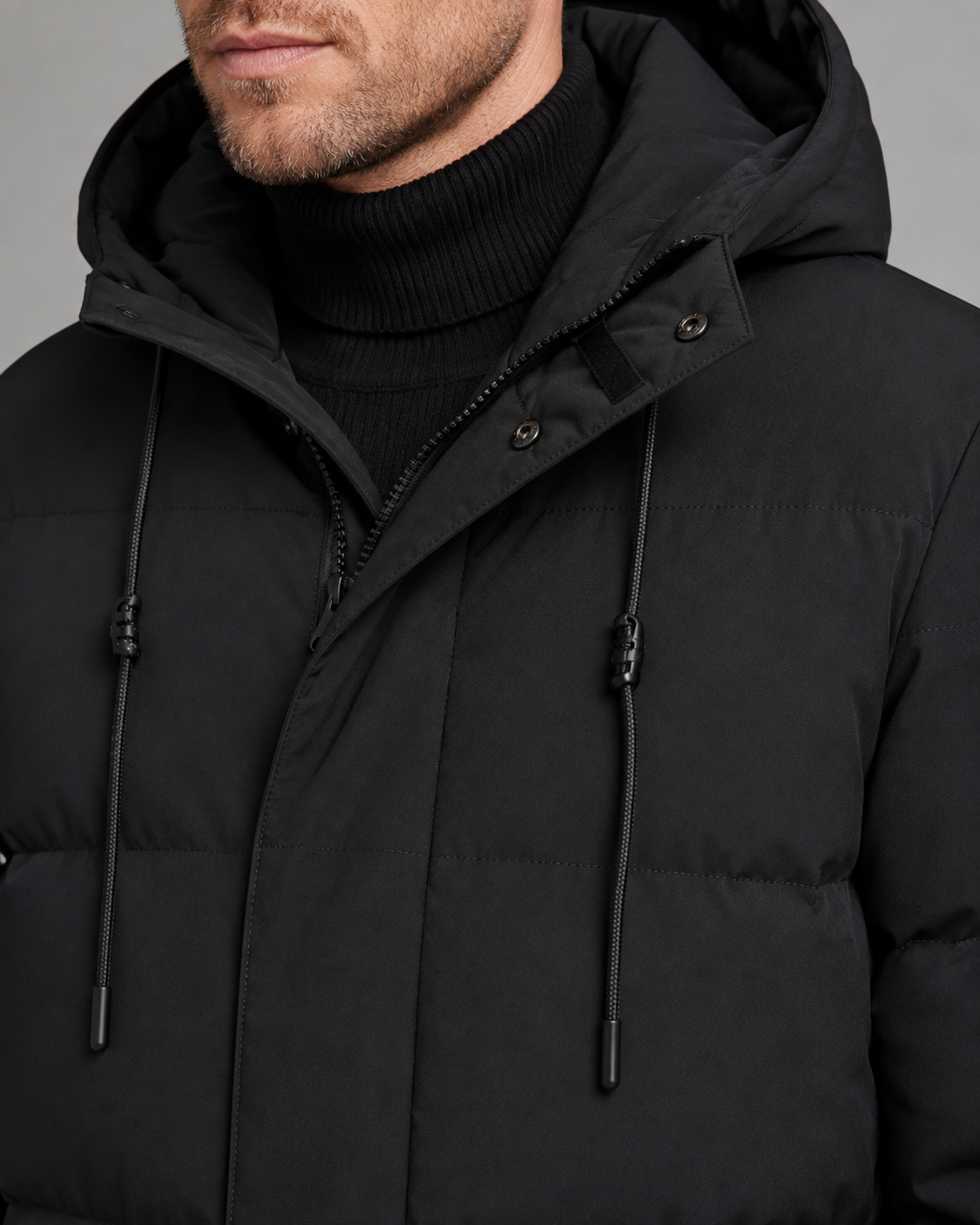 Kacob | Men's Longline Hooded Puffer Coat