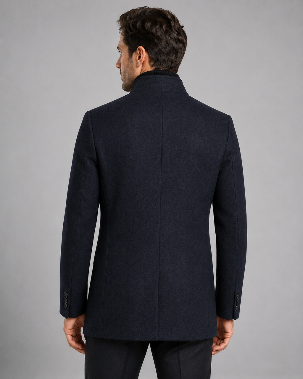 Kacob | Men's Mandarin Collar Blazer