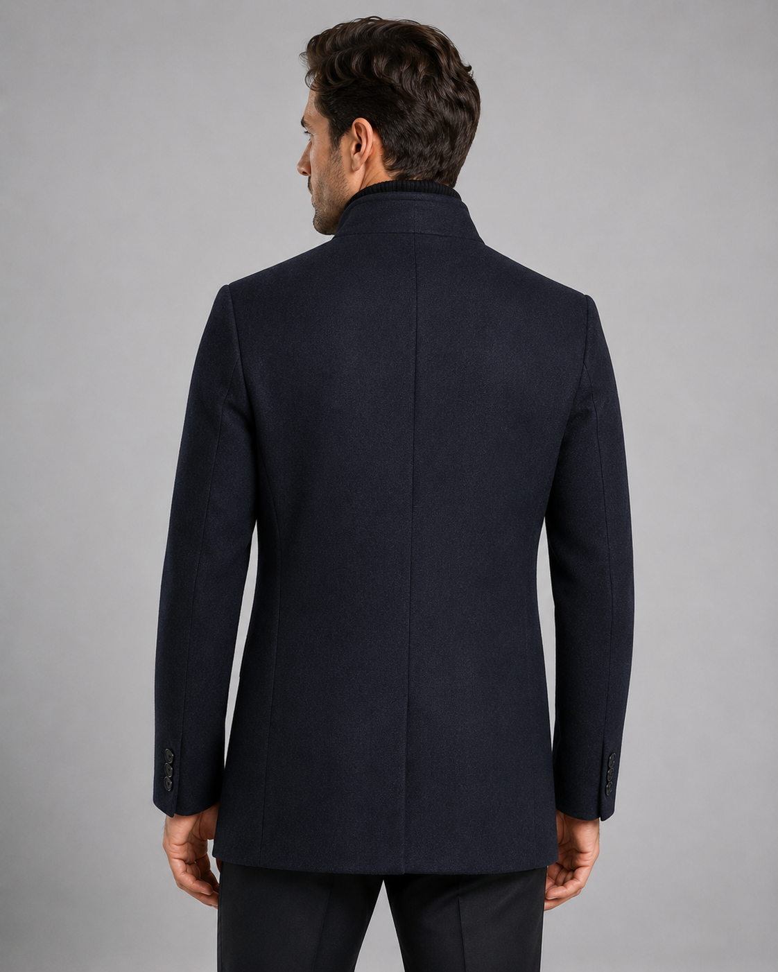 Kacob | Men's Mandarin Collar Blazer