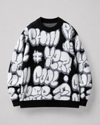 Kacob | Men's Oversized Drop Shoulder Graphic Knit Jumper