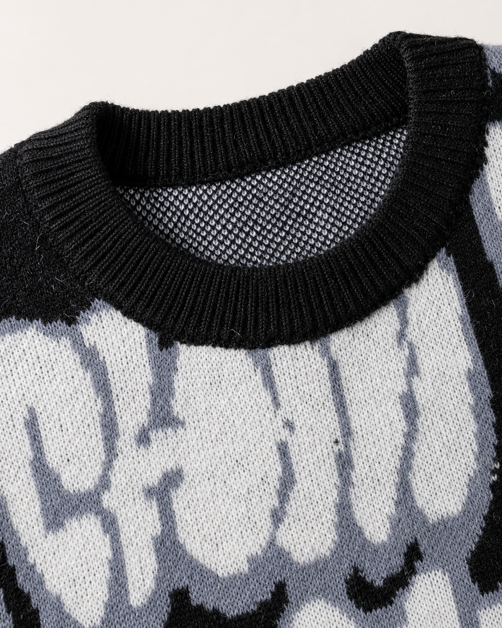 Kacob | Men's Oversized Drop Shoulder Graphic Knit Jumper