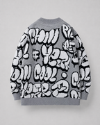 Kacob | Men's Oversized Drop Shoulder Graphic Knit Jumper