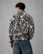 Kacob | Men's Patterned Quarter Zip Relaxed Pullover