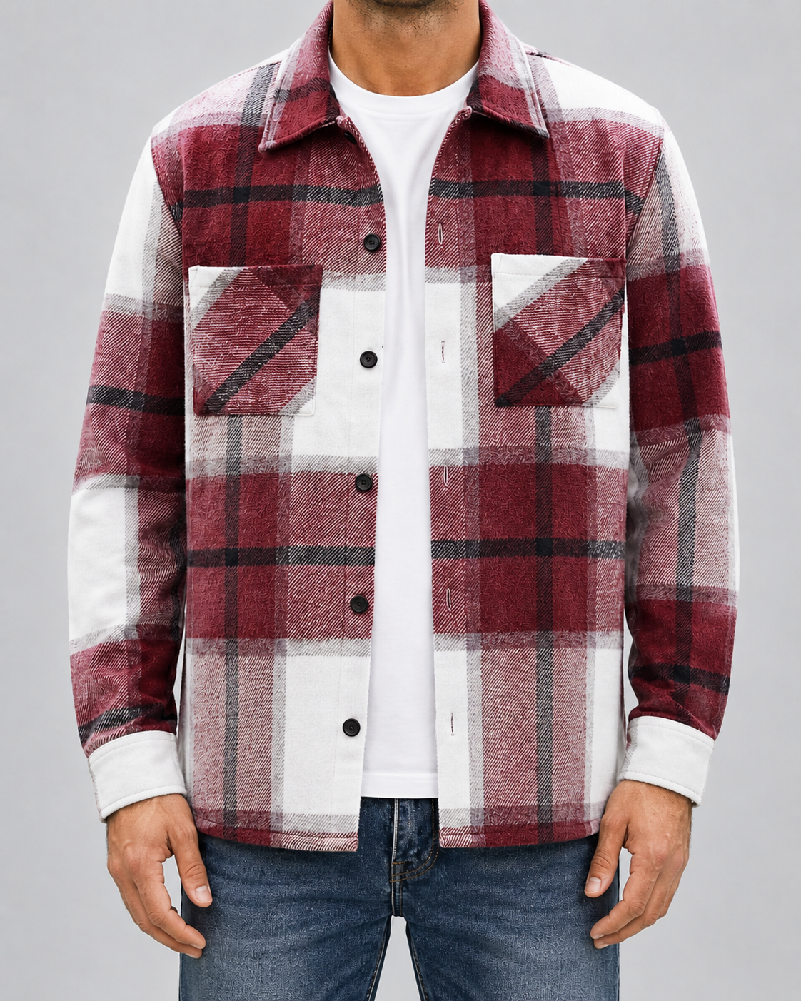 Kacob | Men's Plaid Flannel Overshirt