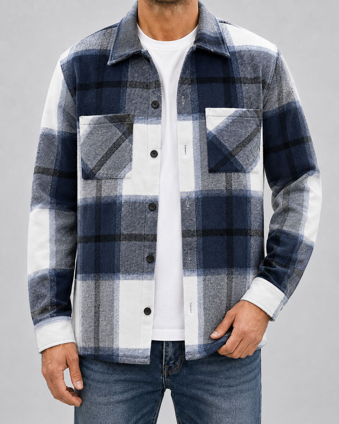 Kacob | Men's Plaid Flannel Overshirt