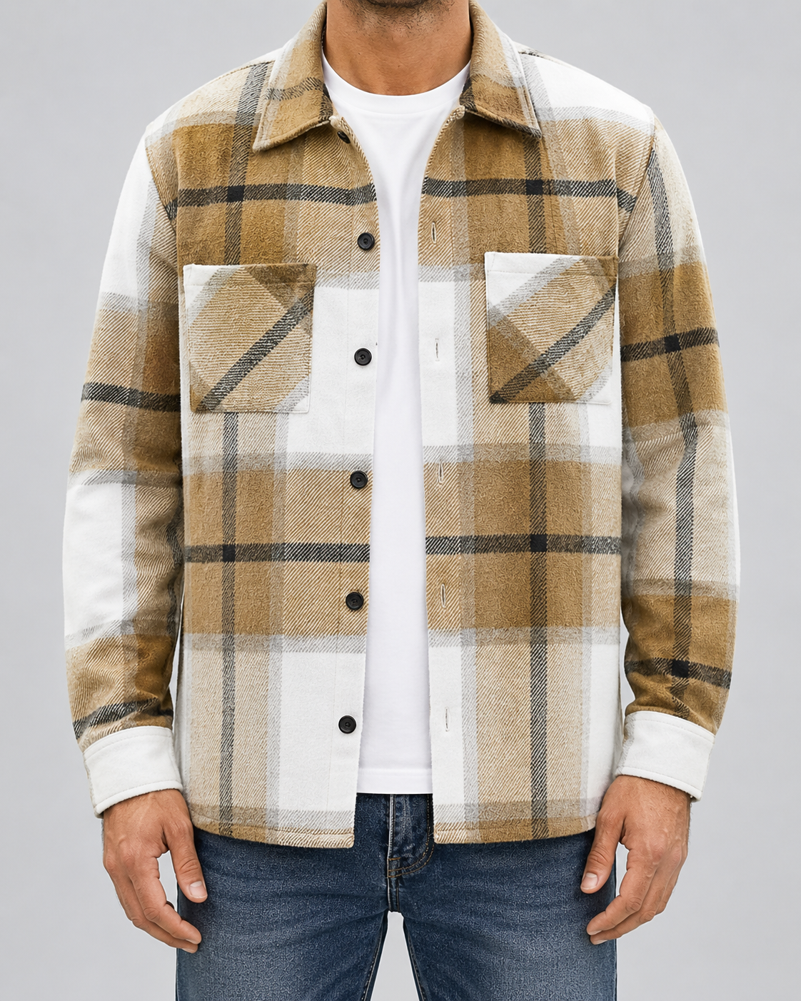 Kacob | Men's Plaid Flannel Overshirt