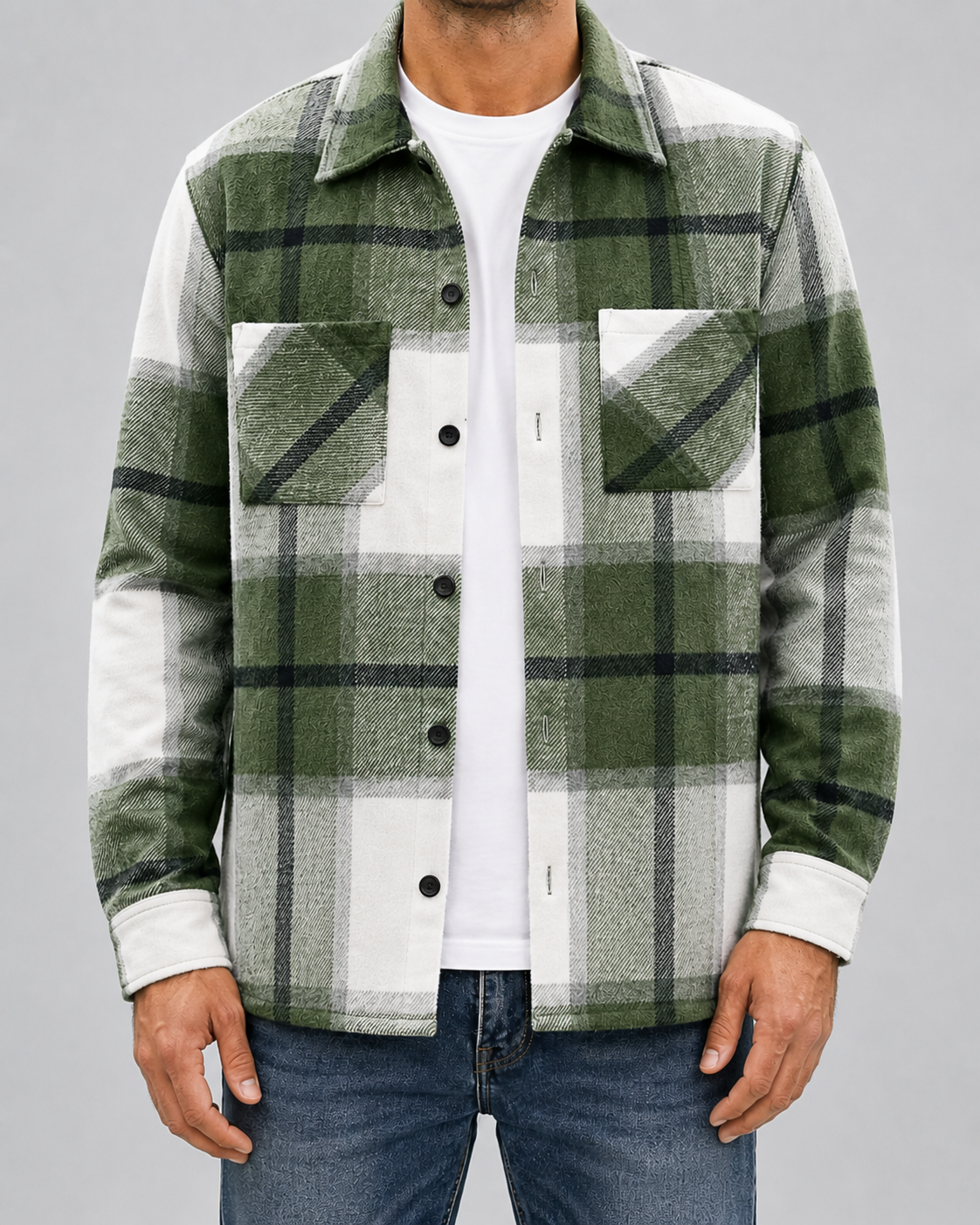 Kacob | Men's Plaid Flannel Overshirt