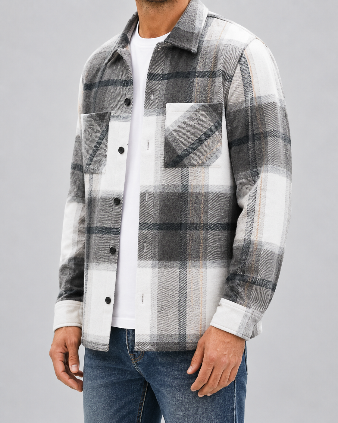 Kacob | Men's Plaid Flannel Overshirt