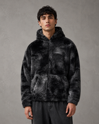 Kacob | Men's Plush Hooded Zip-Up Jacket