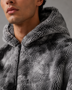 Kacob | Men's Plush Hooded Zip-Up Jacket