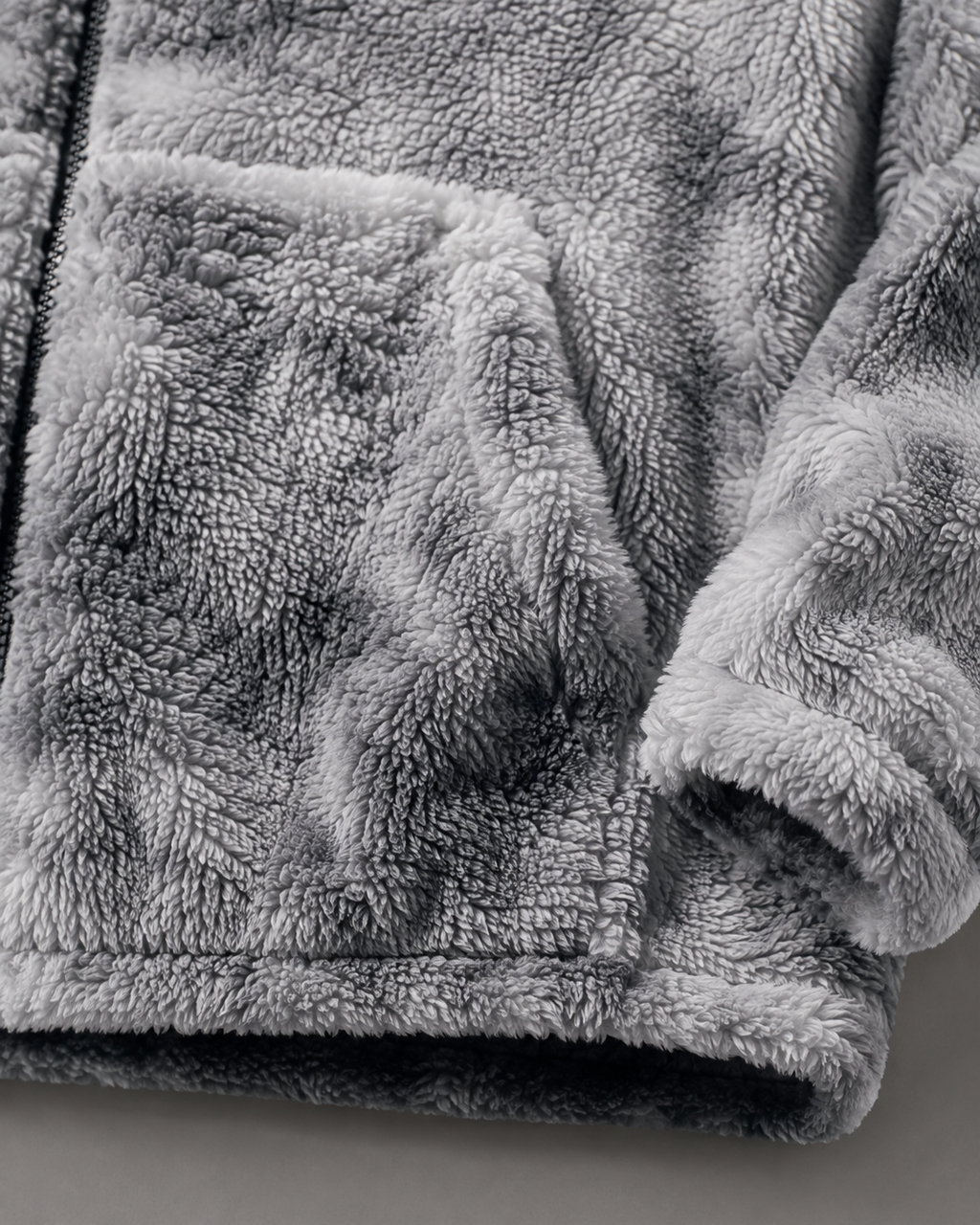 Kacob | Men's Plush Hooded Zip-Up Jacket