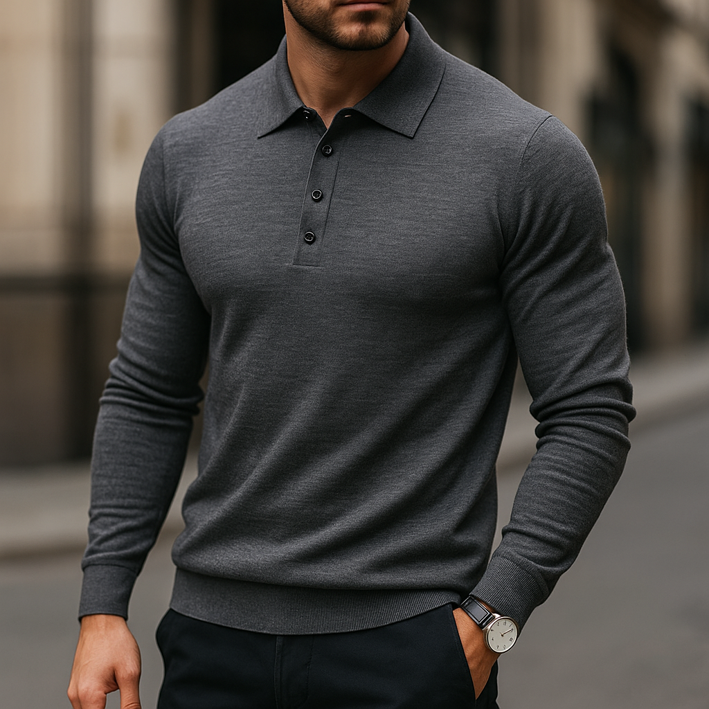 Kacob | Men's Polo Collar Winter Jumper